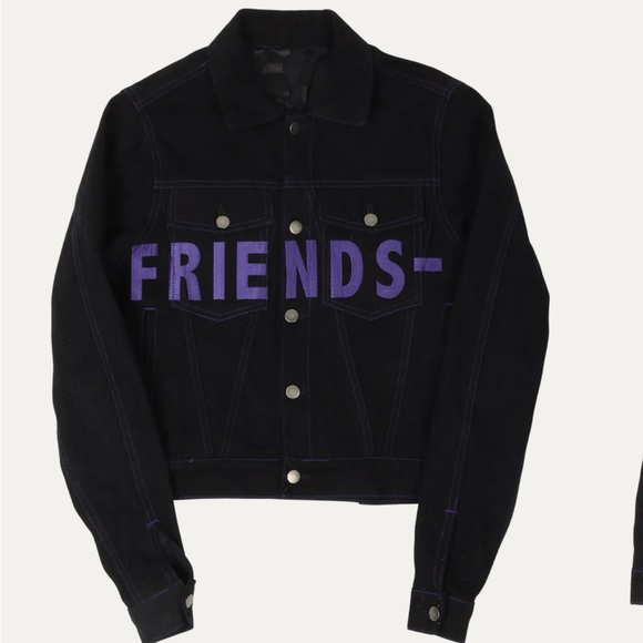 Purple Vlone Jacket Purple Black Vlone Denim Jacket Vlone Black